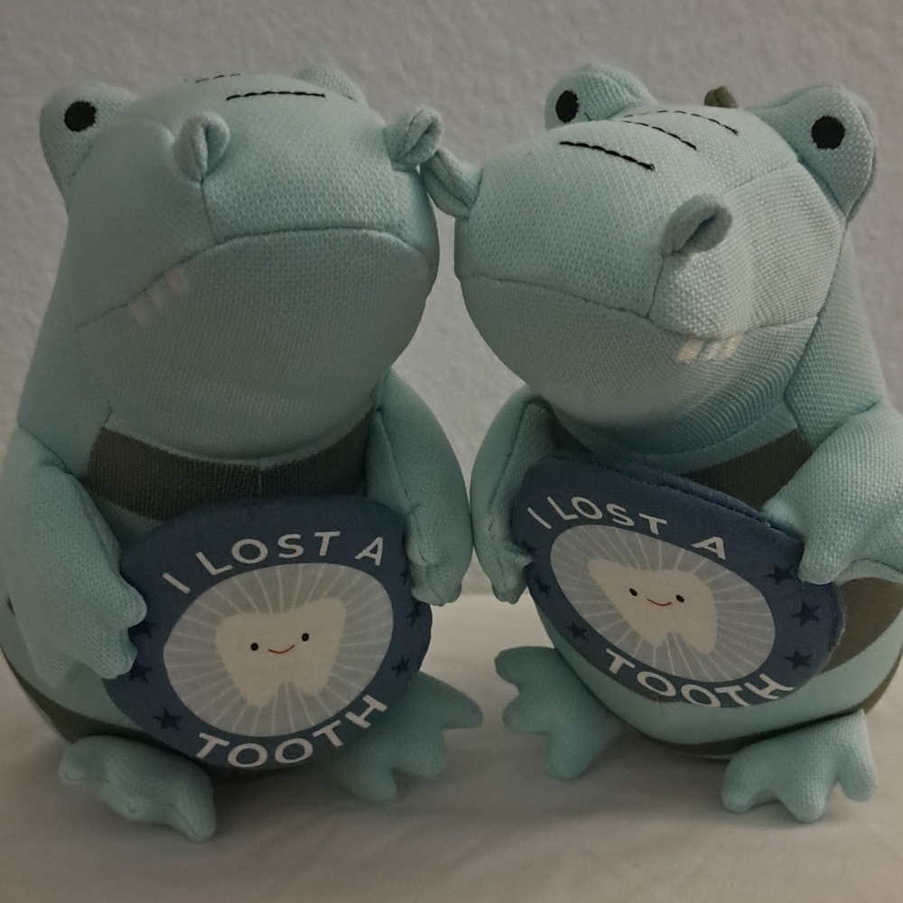 Kids Dinosaur Tooth Fairy Plush Shoes